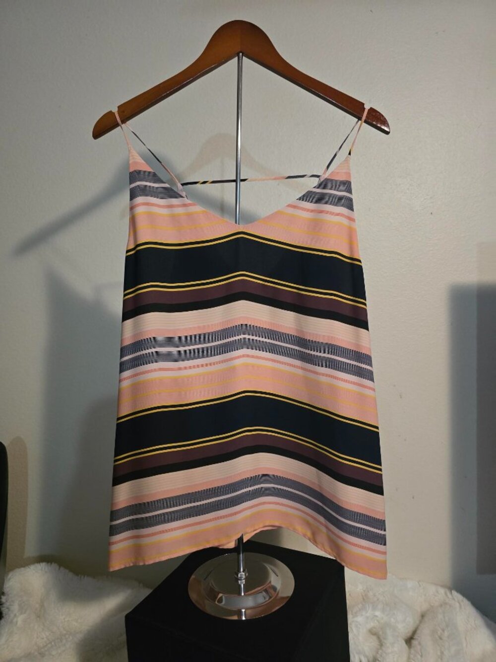 LOFT Women's Striped Multicolor Tank Top Cami (XL)